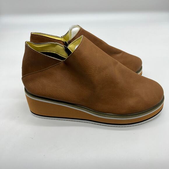 Ankle Boots Round Toe Casual Comfortable Lightweight Brown Size 10US / 42CN - Picture 1 of 9